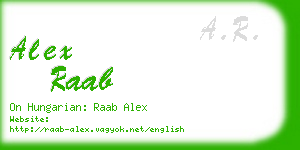 alex raab business card